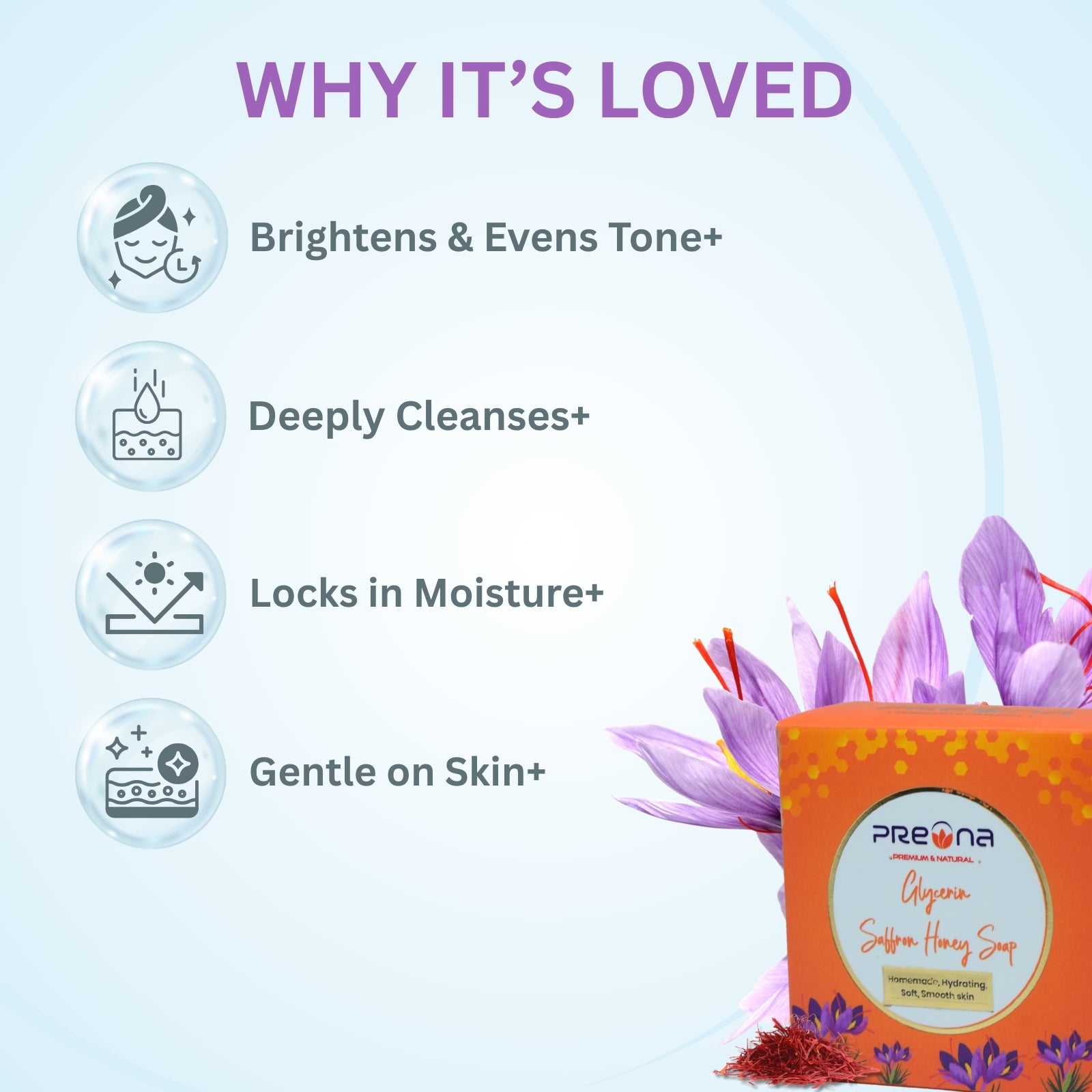 Glycerin Saffron Honey Soap