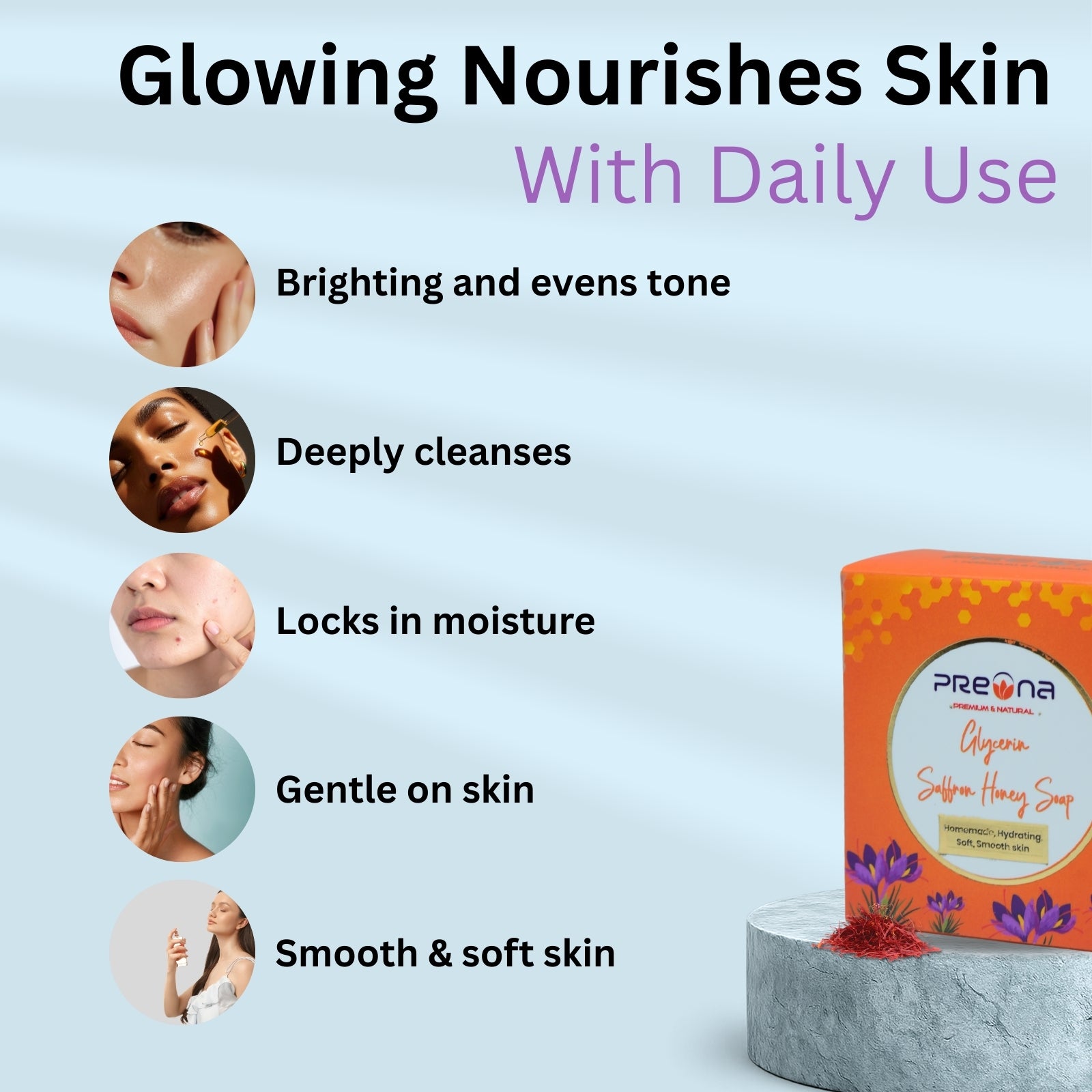 Glycerin Saffron Honey Soap